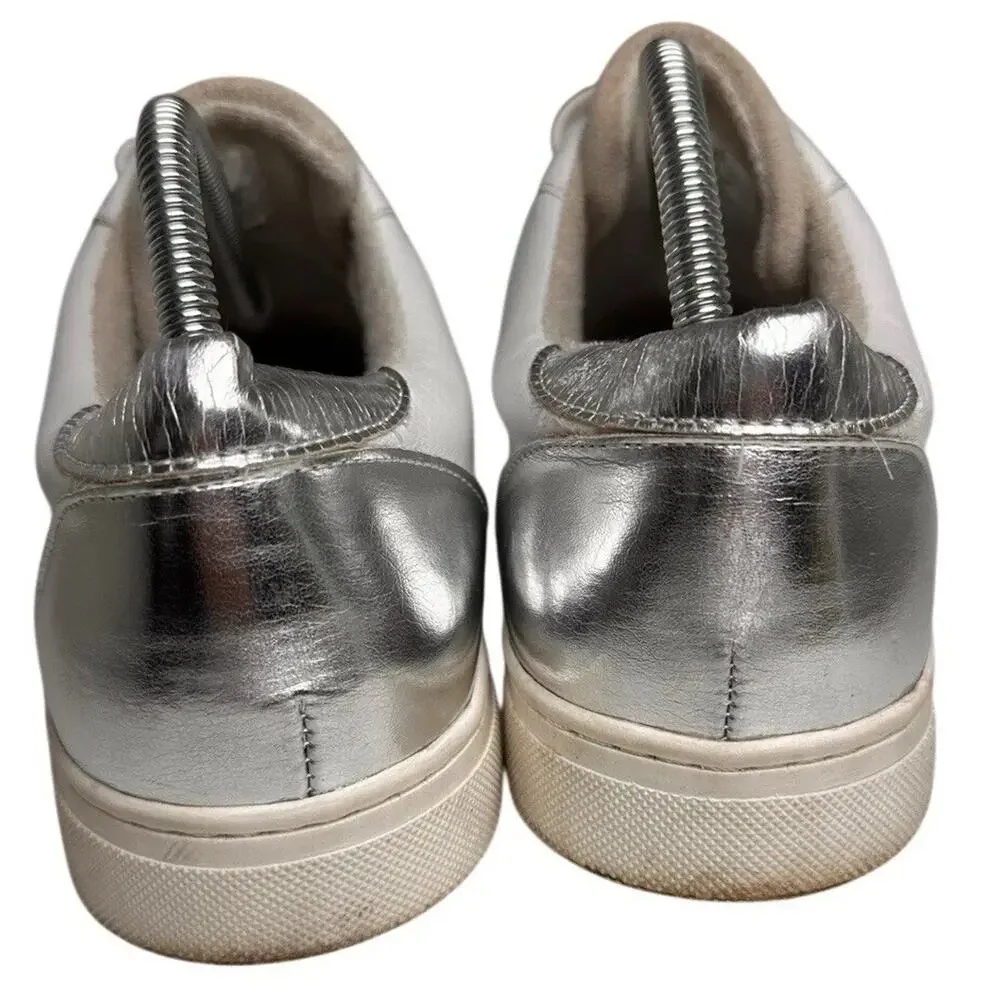 Steven Rezza New York Star Sneakers White Leather Suede Lace Up 9.5